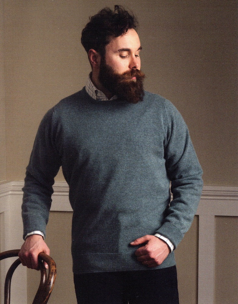 William Lockie Mens Lambswool Round Neck Pullover